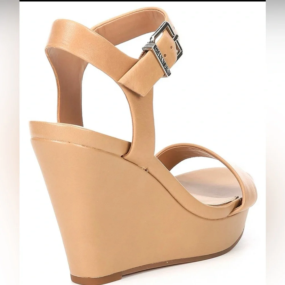 Gianni Bini Telmma Leather Platform Wedge Sandal, Size 9 - Picture 5 of 7